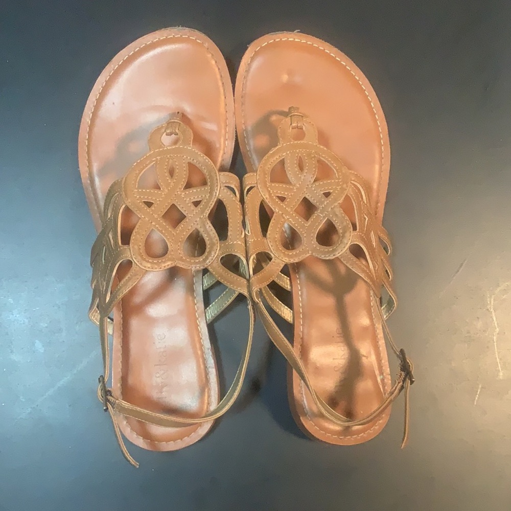 Brown Woven Sandals